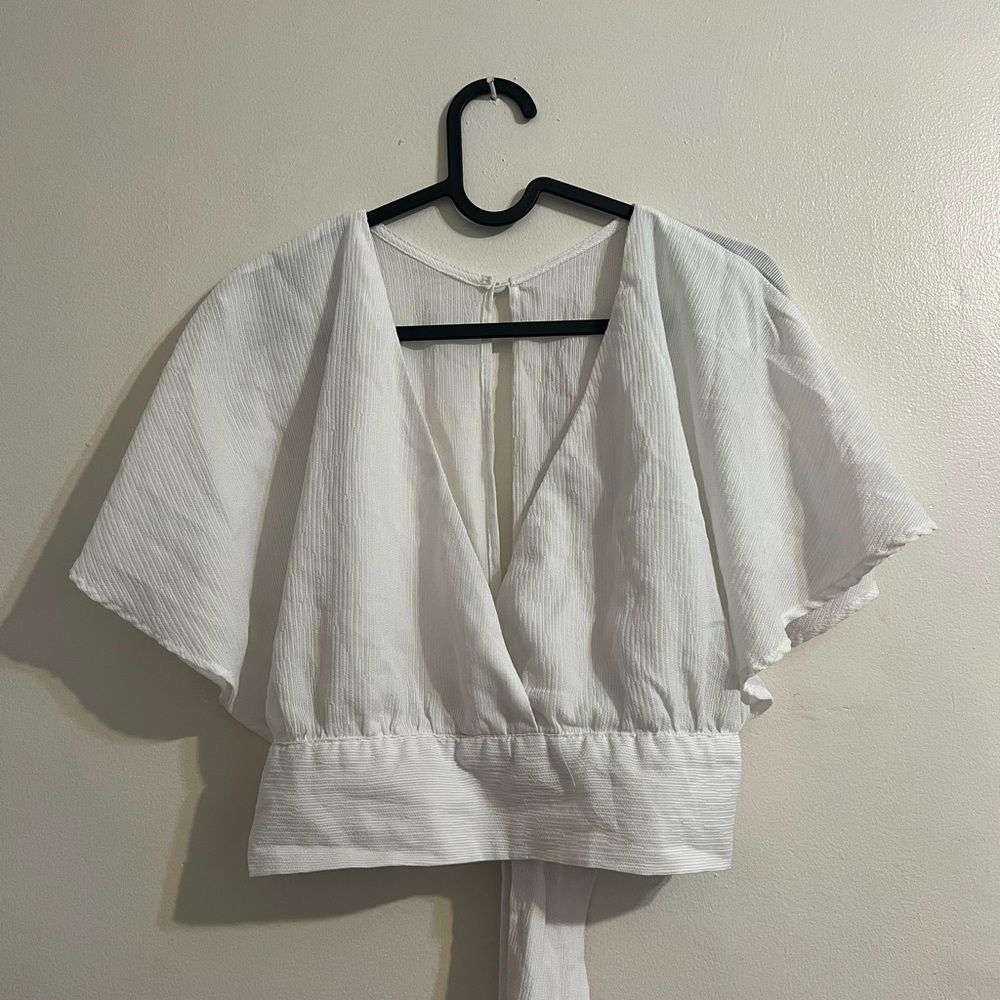 White Wrap Crop top